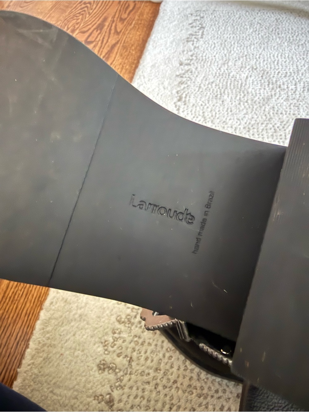 Larroude Hardy Black Leather Ankle Boots Size 10 - Picture 5 of 6